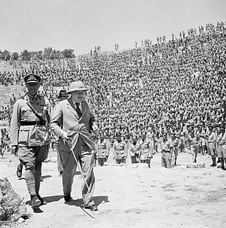 Winston Churchill Guiding the Army