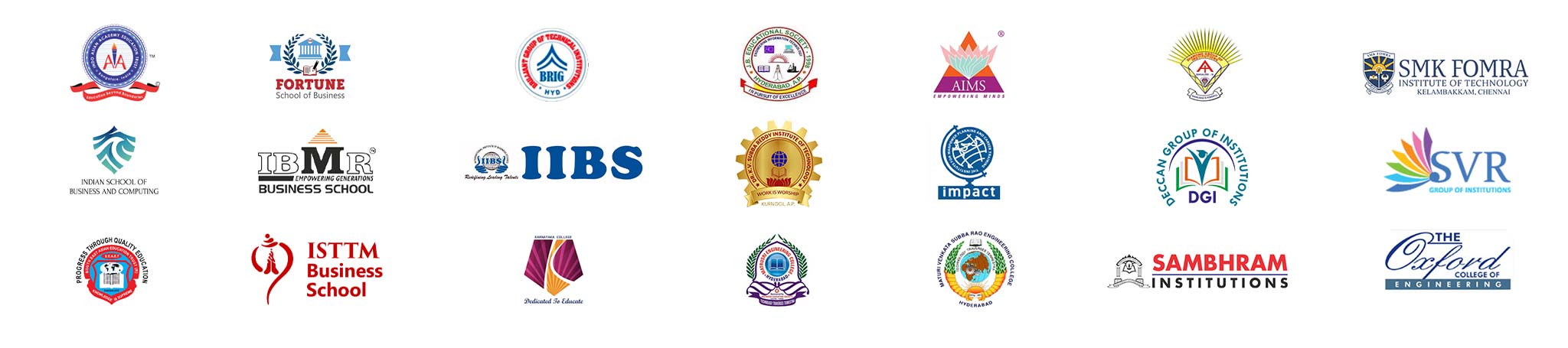 College partner logos